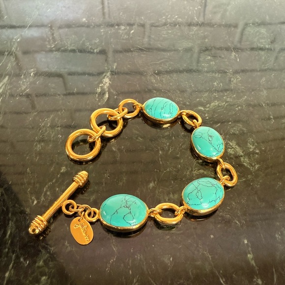 Julie Vos Gold and Blue Bracelet